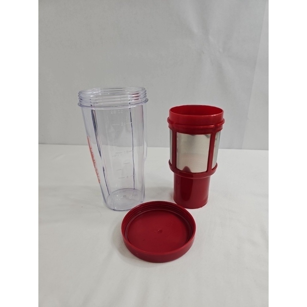 BlenderBottle Classic Shaker Bottle 28oz W/Red Lid & Fine Mesh Filter (GNC) NEW